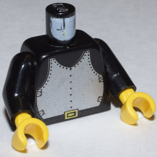 Torso Armor, Breastplate Print, Black Arms, Yellow Hands Schwarz