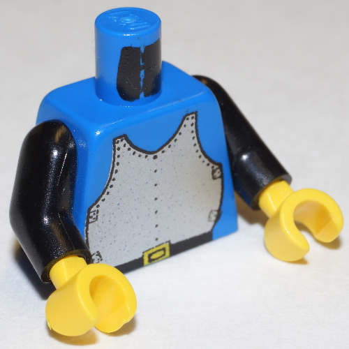 Torso Armor, Breastplate Print, Black Arms, Yellow Hands Blue