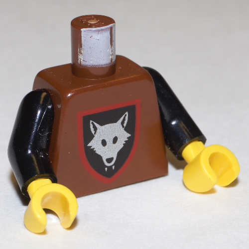Torso Armor, Wolfpack Print, Black Arms, Yellow Hands Braun