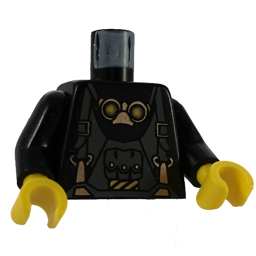 Torso Overalls and Goggles Print (Axel), Black Arms, Yellow Hands Schwarz