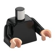Torso, Black Arms, Light Nougat Hands [Plain] Schwarz