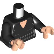 Torso, Shirt, Belt, Light Nougat Chest print, Black Arms, Light Nougat Hands Schwarz