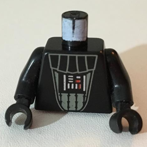 Torso Darth Vader (Basic) Print, Black Arms and Hands Schwarz