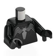 Torso, Silver Spider print, Black Arms and Hands Black