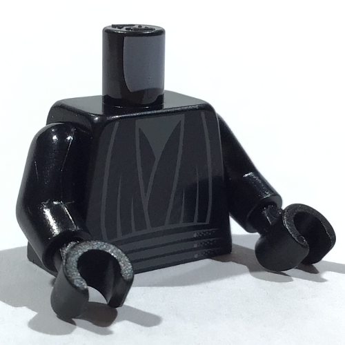 Torso, Silver Robe, '25 YEARS OF LEGO STAR WARS' on Back print, Black Arms and Hands Schwarz