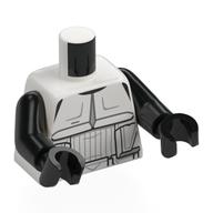 Torso, Scout Trooper Armor print, Black Arms and Hands White