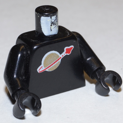 Torso Classic Space Logo Print, Black Arms and Hands Schwarz