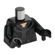 Torso, Jacket, Belt, Strap, Zipper, Light Nougat Chest print, Black Arms and Hands Schwarz