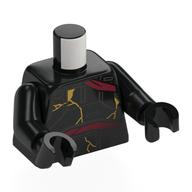 Torso, Death Trooper Armor, Dark Red Hoses, Gold Cracks print, Black Arms and Hands Black