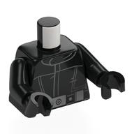 Torso, Imperial Shuttle Pilot, Silver Belt Buckles print, Black Arms and Hands Schwarz