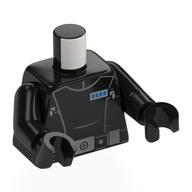 Torso, Imperial Navy Officer, Silver Belt Buckles, Blue Rank Indicator print, Black Arms and Hands Black