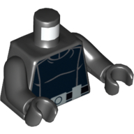 Torso Armor Imperial Trooper Print, Black Arms and Hands Schwarz