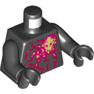 Torso Red Energy Print (NRG Cole), Black Arms and Hands Black