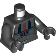Torso Armor Sith Trooper Print, Black Arms and Hands Schwarz