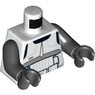 Torso Detailed Scout Trooper Armour Print, Black Arms and Hands Weiß