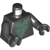 Torso Ghostly Muscles Print (Necromancer), Black Arms and Hands Black
