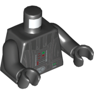 Torso Darth Vader Imperial Star Destroyer Print, Black Arms and Hands Schwarz
