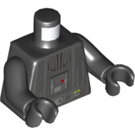 Torso Armor, Control Panel, and Belt Print (Darth Vader), Black Arms and Hands Black