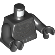 Torso Droid with Plates and Wires Print, Black Arms and Hands Schwarz