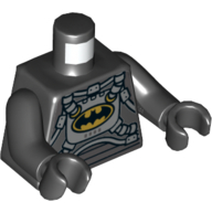 Torso Space Batsuit with Yellow Batman Logo, Hoses Print, Black Arms and Hands Black