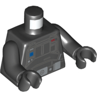 Torso Armor with Control Panel and Belt Print, Black Arms and Hands Schwarz
