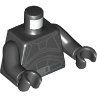Torso Clone Trooper Armor, Utility Belt print (Crosshair), Black Arms and Hands Black