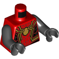 Torso Armor, Black Panels, Gold Spider Print, Black Arms and Hands Rot