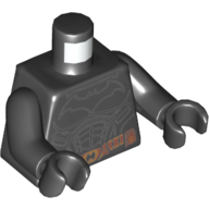 Torso Armor with Batman Logo, Copper Utility Belt Print, Black Arms and Hands Black