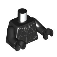 Torso Jumpsuit, Muscle Outline, Fanged Teeth Necklace print, Black Arms and Hands Black