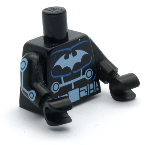 Torso Medium Blue Batman Symbol, Utility Belt Print, Black Arms and Hands Schwarz