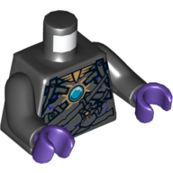 Torso Raven Armour with Chi Orb Print, Black Arms, Dark Purple Hands Black