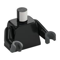 Torso, Black Arms, Dark Bluish Gray Hands [Plain] Black