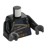 Torso, Dark Tan Belts, Straps, Dark Blue Armor, Gold Belt Buckle print, Black Arms, Dark Bluish Gray Hands Schwarz
