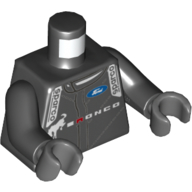 Torso Racing Jacket, Ford Logo and 'BRONCO' Print, Black Arms, Dark Bluish Gray Hands Schwarz