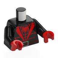 Torso, Red Spider, Webbing, Belt print, Black Arms, Red Hands Black