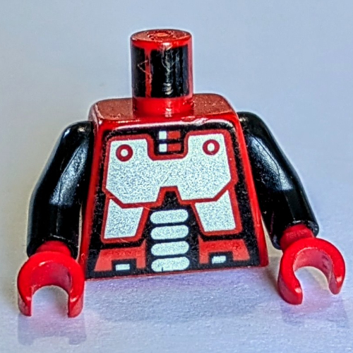 Torso Robot Print (Spyrius), Black Arms, Red Hands Red