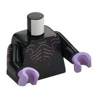 Torso, Dark Silver Decorations print, Black Arms, Lavender Hands Schwarz