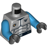 Torso Armour with Galaxy Squad Logo / '30' on Back Print, Dark Azure Arms, Black Hands Hellblaugrau