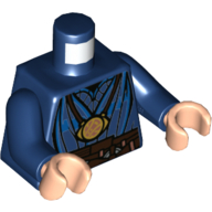 Torso Robes, Dark Brown Belt, Gold Eye Necklace Print, Dark Blue Arms, Light Nougat Hands Dark Blue