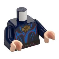 Torso Robes, Red and Dark Azure Trim, Gold Amulet, Dark Brown Tied Belt Print, Dark Blue Arms, Light Nougat Hands Dark Blue