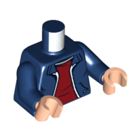 Torso Jacket, White Trip, Dark Red Shirt print, Dark Blue Arms, Light Nougat Hands Dunkelblau