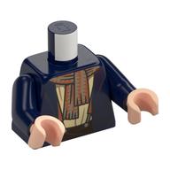 Torso, Jacket, Tan Shirt, Straps, Nougat/Dark Tan Scarf print, Dark Blue Arms, Light Nougat Hands Dunkelblau
