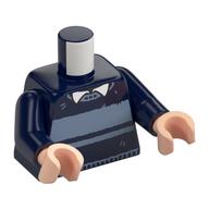Torso, Sweater, Sand Blue Stripes, White Collar print, Dark Blue Arms, Light Nougat Hands Dark Blue