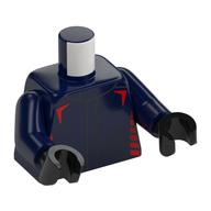 Torso, Racing Suit, Red Decorations print, Dark Blue Arms, Black Hands Dark Blue