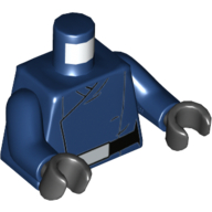 Torso First Order Officer Uniform Print, Dark Blue Arms, Black Hands Dark Blue