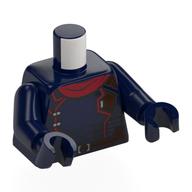 Torso, Space Suit, Red Wires, Dark Red Handkerchief, Dark Brown Utility Belt print, Dark Blue Arms and Hands Dunkelblau