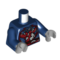 Torso, Dark Red Decorations print (Dr. Strange), Dark Blue Arms, Light Bluish Gray Hands Dark Blue