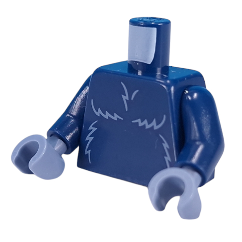Torso, Sand Blue Fur print, Dark Blue Arms, Sand Blue Hands Dark Blue