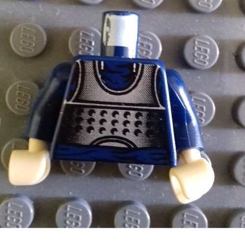 Torso Armor Silver Print (Bib Fortuna), Dark Blue Arms, Tan Hands Dunkelblau