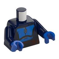 Torso, Blue Mandalorian Armor, Dark Brown Belt print, Dark Blue Arms, Blue Hands Dark Blue